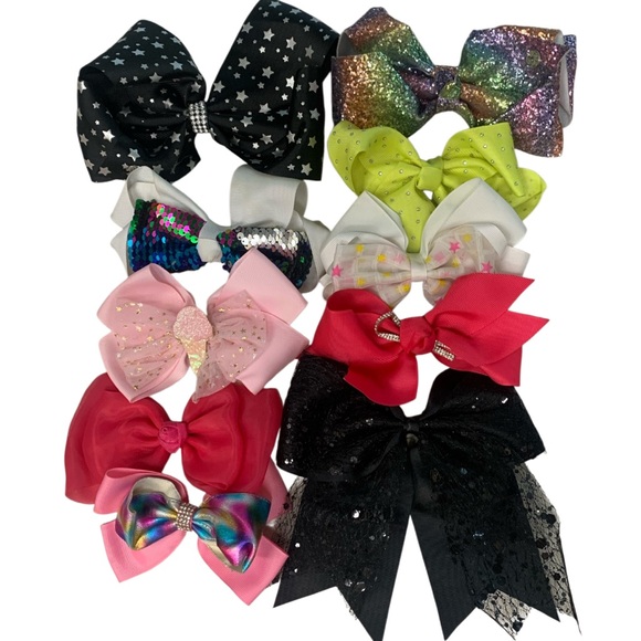Various Other - 🎀 10 Vibrant Girl’s Hair Bows - Colorful Variety 🎀